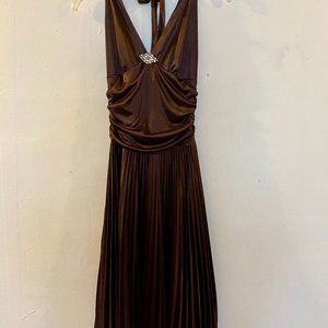 Brown Gown with Pendant